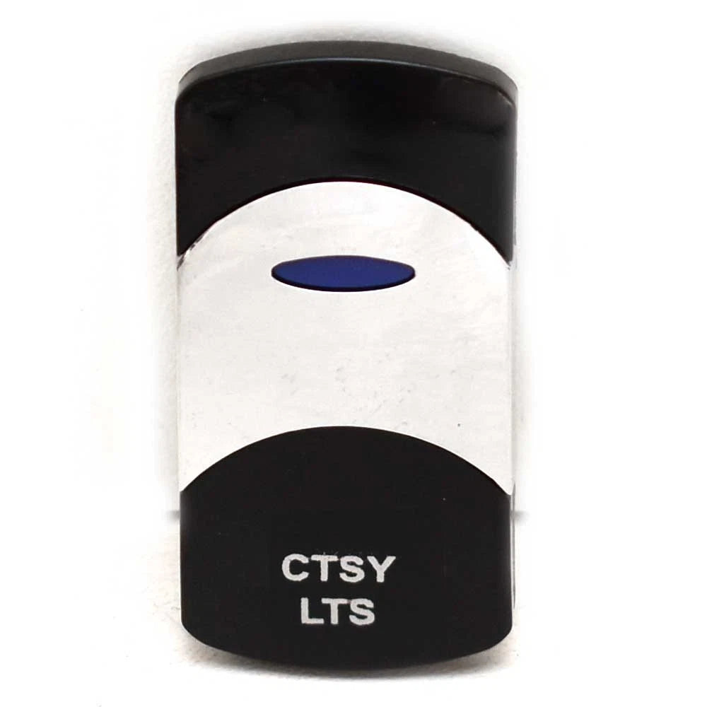 Sigma Boat Rocker Switch Cover - Courtesy Lights Black Silver