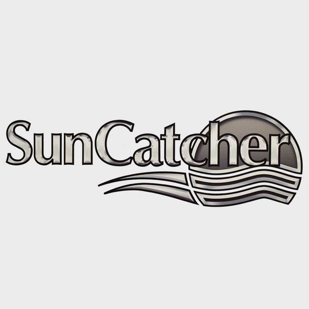 SunCatcher Pontoon Boat Logo Decal 73405175 - Silver Sticker