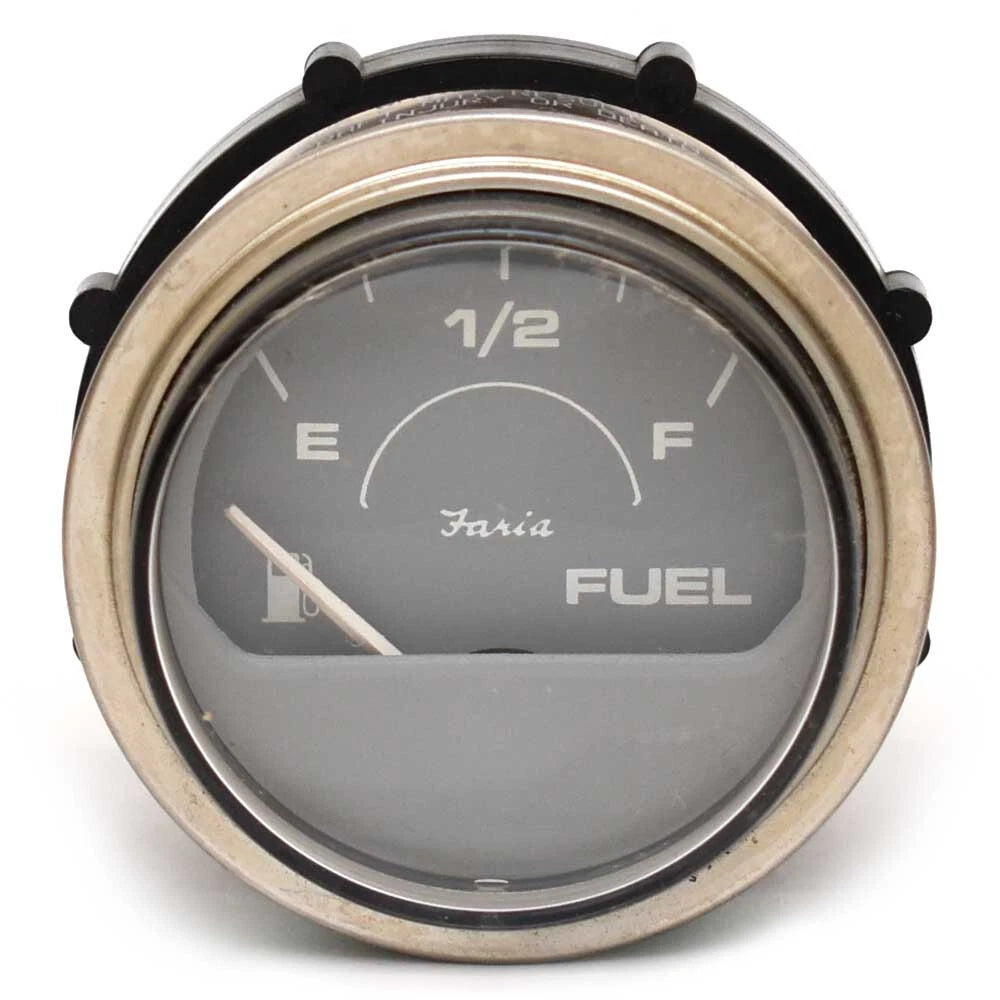 Faria Boat Fuel Level Gauge GP9660A - 2 Inch Gray White
