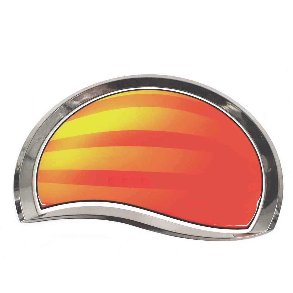 Sun Tracker Pontoon Boat Raised Decal Emblem 161857 - Orange Silver (2PC)