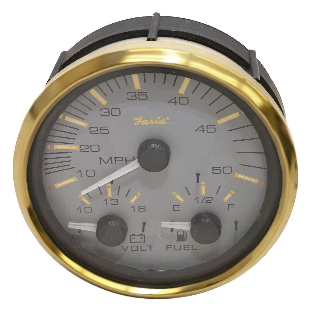Faria Boat Multi-Function Gauge GS0036A - Signature Gold 4 1/4 Inch