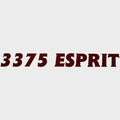 Cruisers Yachts Boat Model Decal Sticker - 3375 Esprit Maroon Red