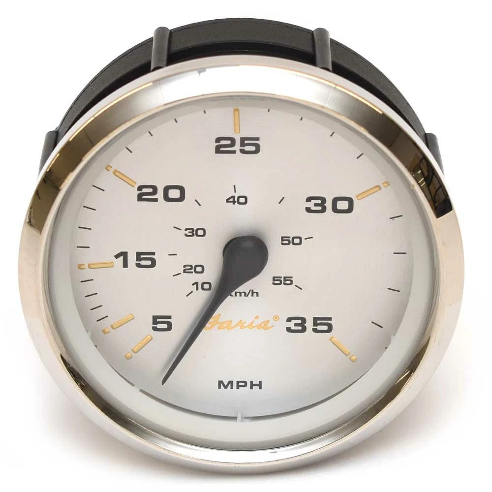 Faria Beede Boat Speedometer Gauge SE9874A - Kronos Silver 3 1/4 Inch