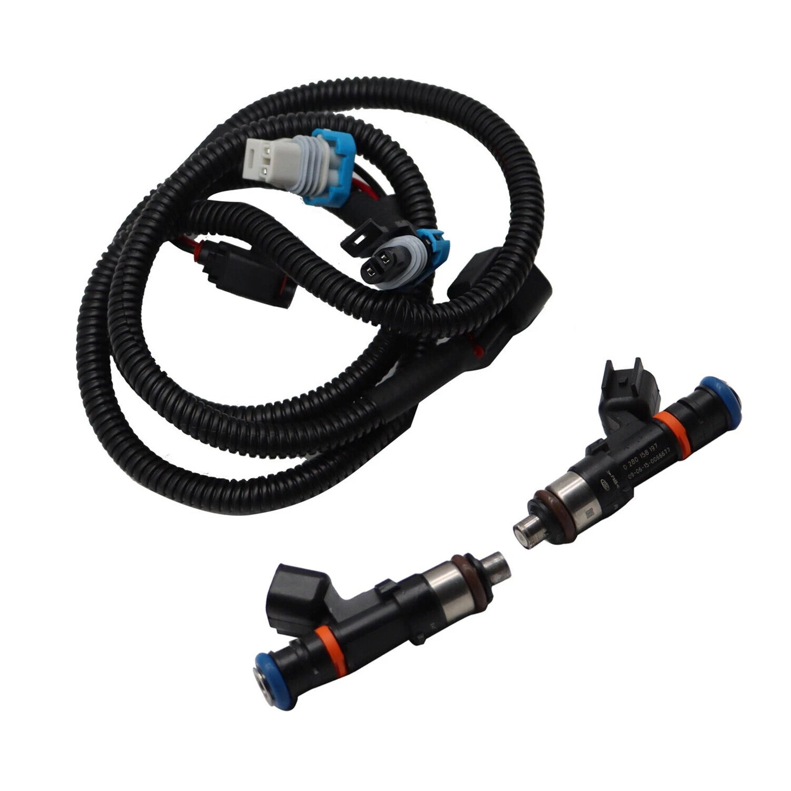 2Pcs Fuel Injector with Pigtail Harness for Polaris Ranger XP 800 Ranger 800