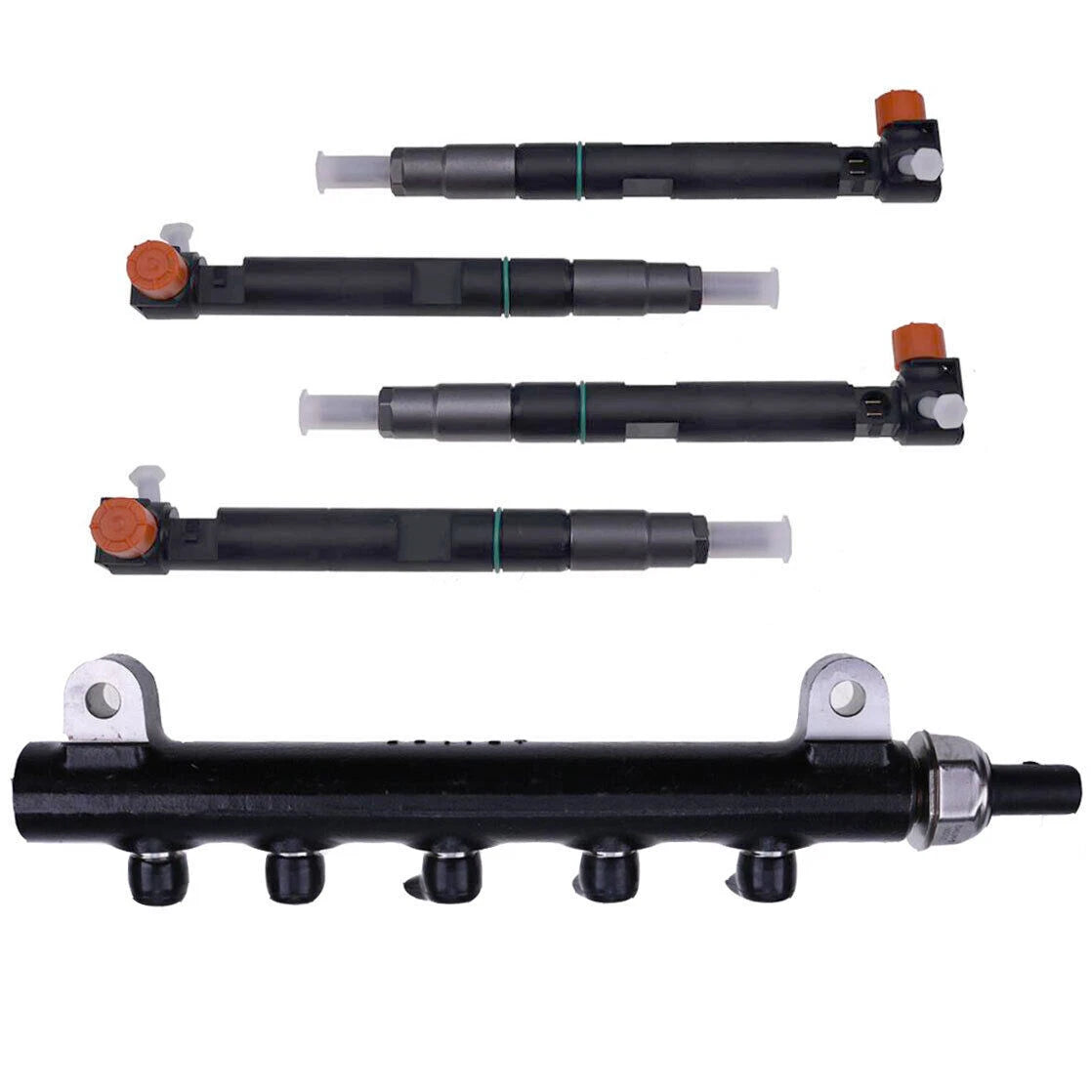 4X Fuel Injectors 28337917 with Common Rail for Bobcat Doosan D18 D24 Engine