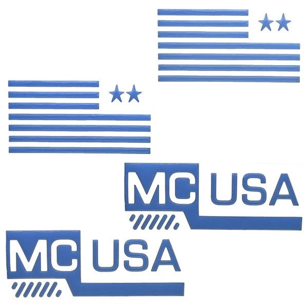 Mastercraft Boat Raised Decals 7506125K - 8 Inch Blue (set of 4)