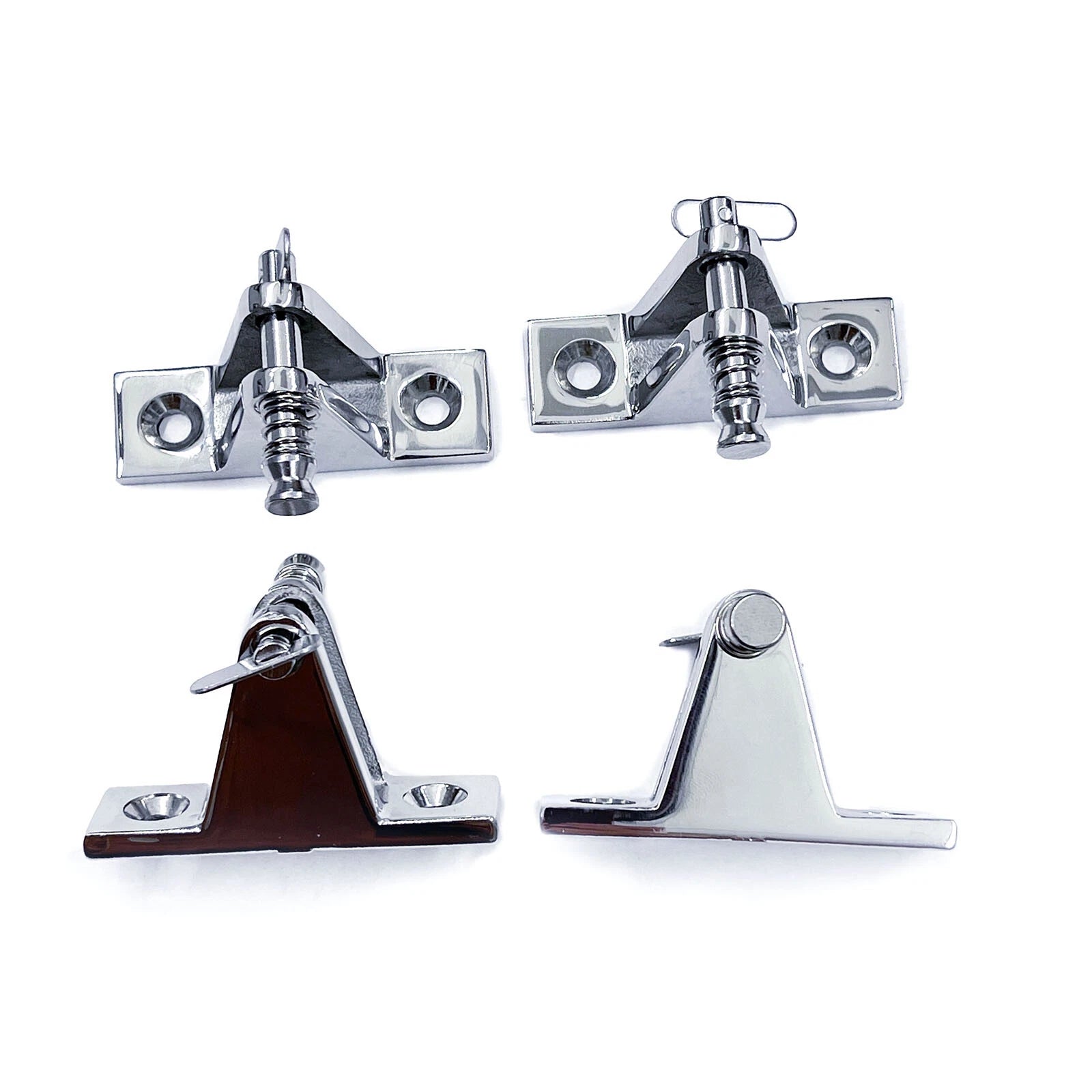 Marine Boat Bimini Top Deck Hinge Mount Fitting Stainless Steel Hardware 2 Pcs