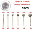 Diamond Round Ball Burr Drill Bit Tools 4-12mm 6pcs Drilling for Carving