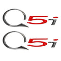 Tahoe Boat Raised Decal 143179 - Q5i Pewter Red Logo Stickers (pair)