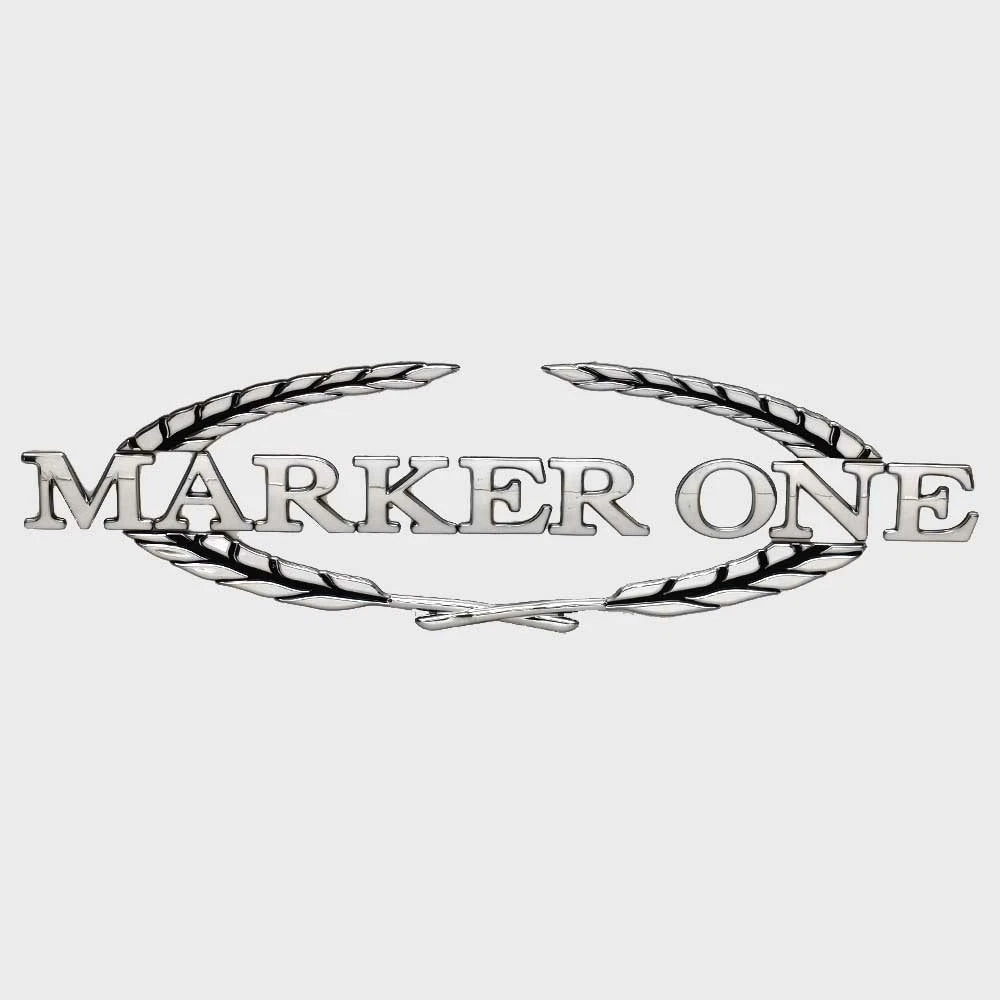 Cobalt Boat Raised Emblem Decal 402649 - Marker One Silver Sticker