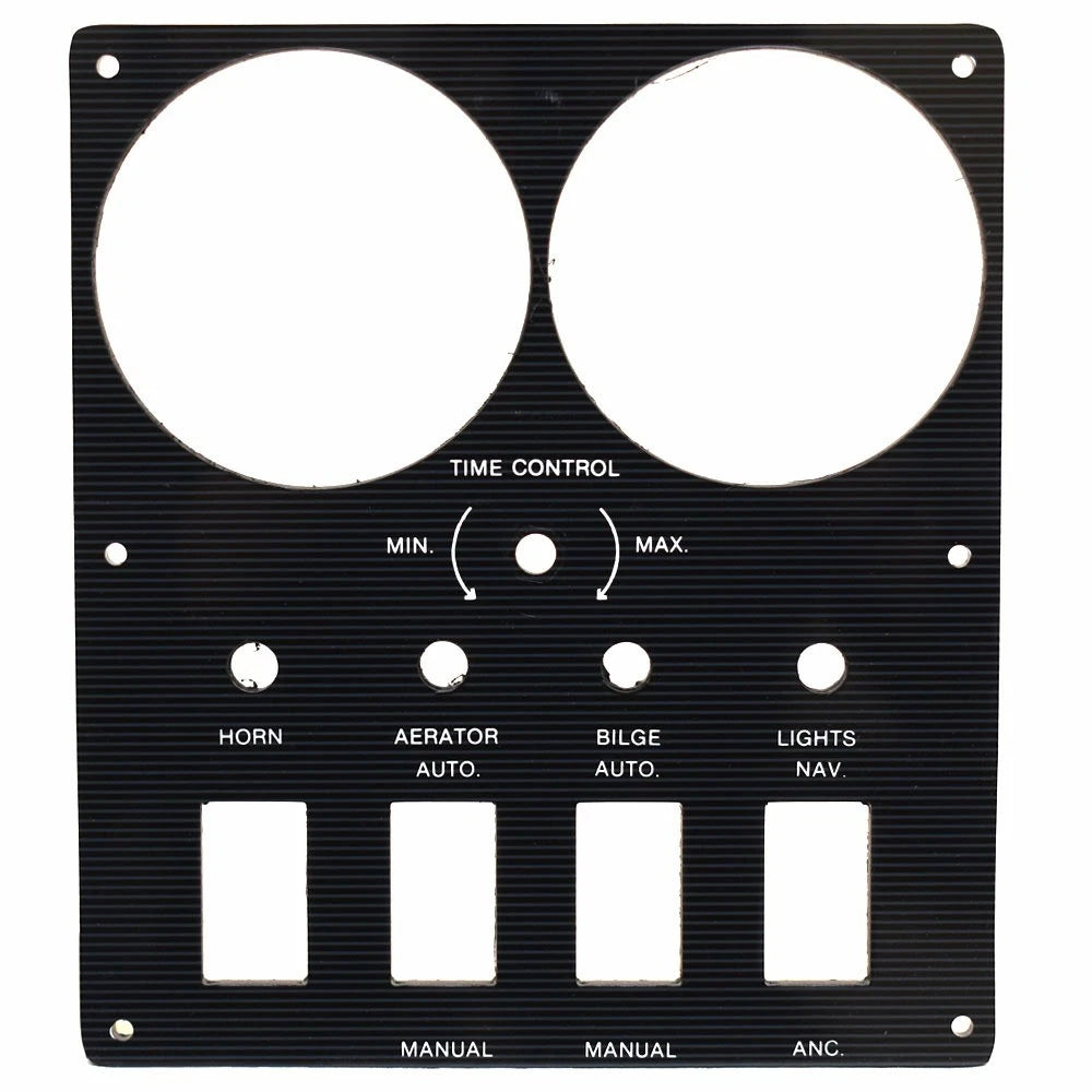 Bass CAT Boat Blank Switch Gauge Panel - Time Control with Lines