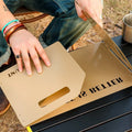 Compact Wind Shield for Camping Stove 3 Panel Aluminum Design with Carry Bag
