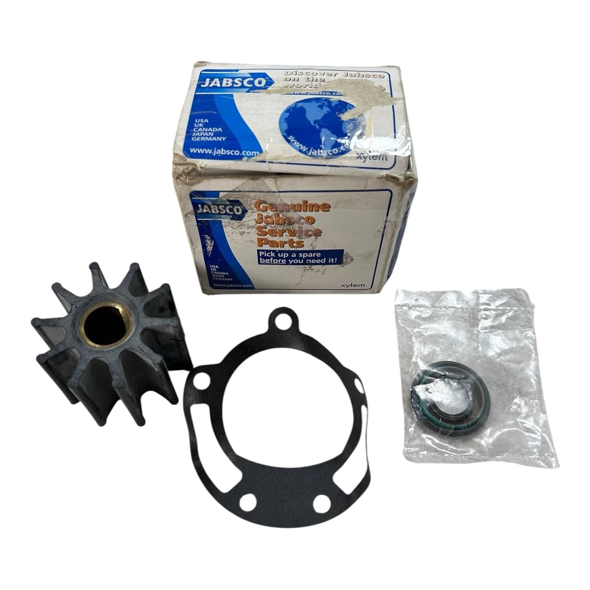 Jabsco 90196-001, Marine Water Pump Impeller, Minor Service Kit, OEM