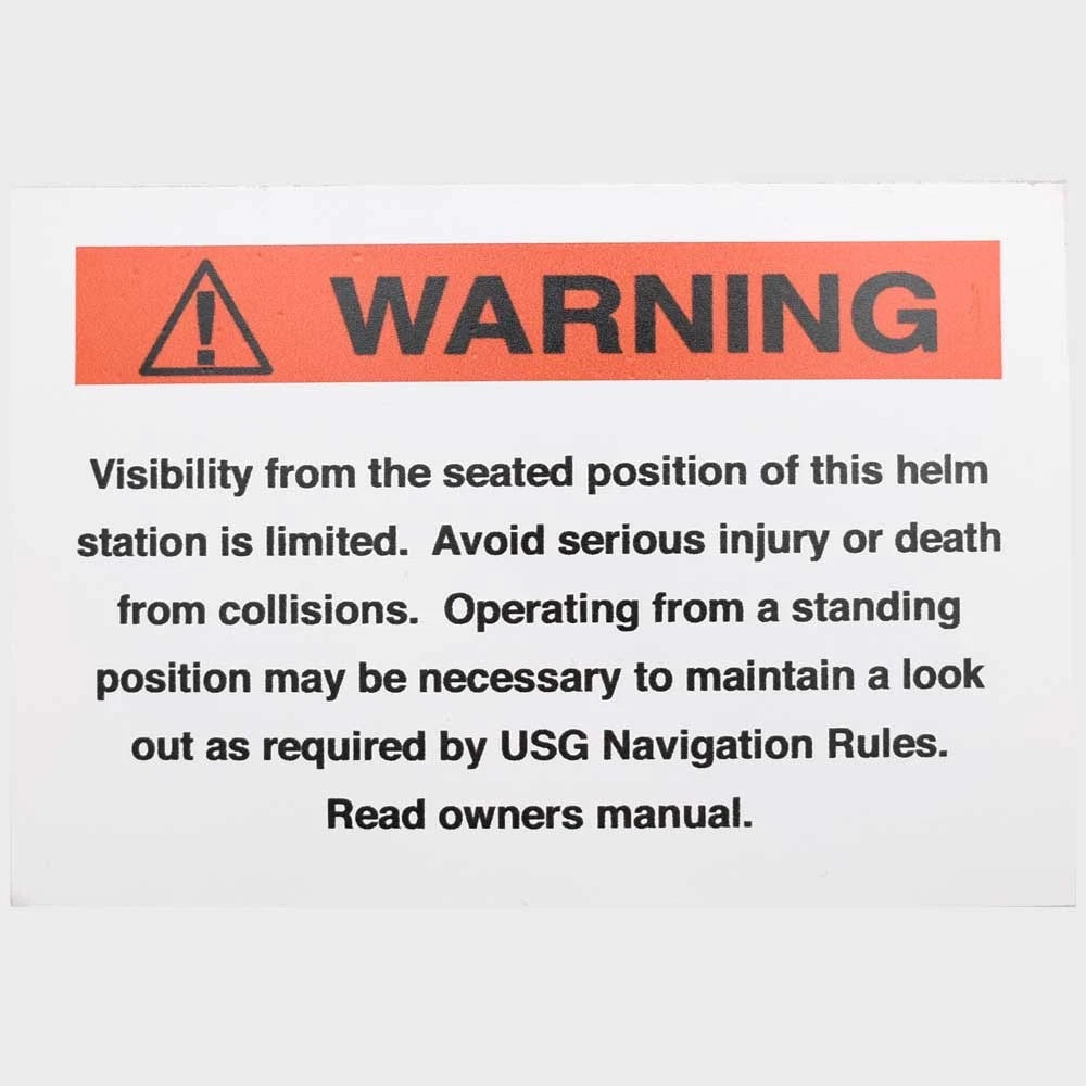 Lowe Boat Visibility Warning Decal 2228958 - 4 X 2 3/4 Inch Orange