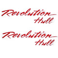 Tracker Boat Decal Stickers 48700 - Revolution Hull Red White (pair)