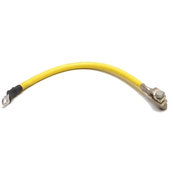 Standard 2 Awg 1Ft 2 Inch Yellow Boat Battery Cable with Terminal End
