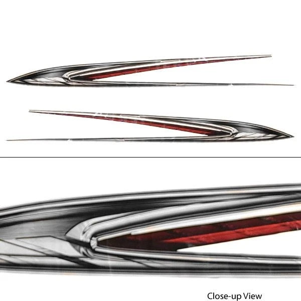 Glastron GT 249 Boat Hull Decals 05732009 - Black - Red (set of 2)