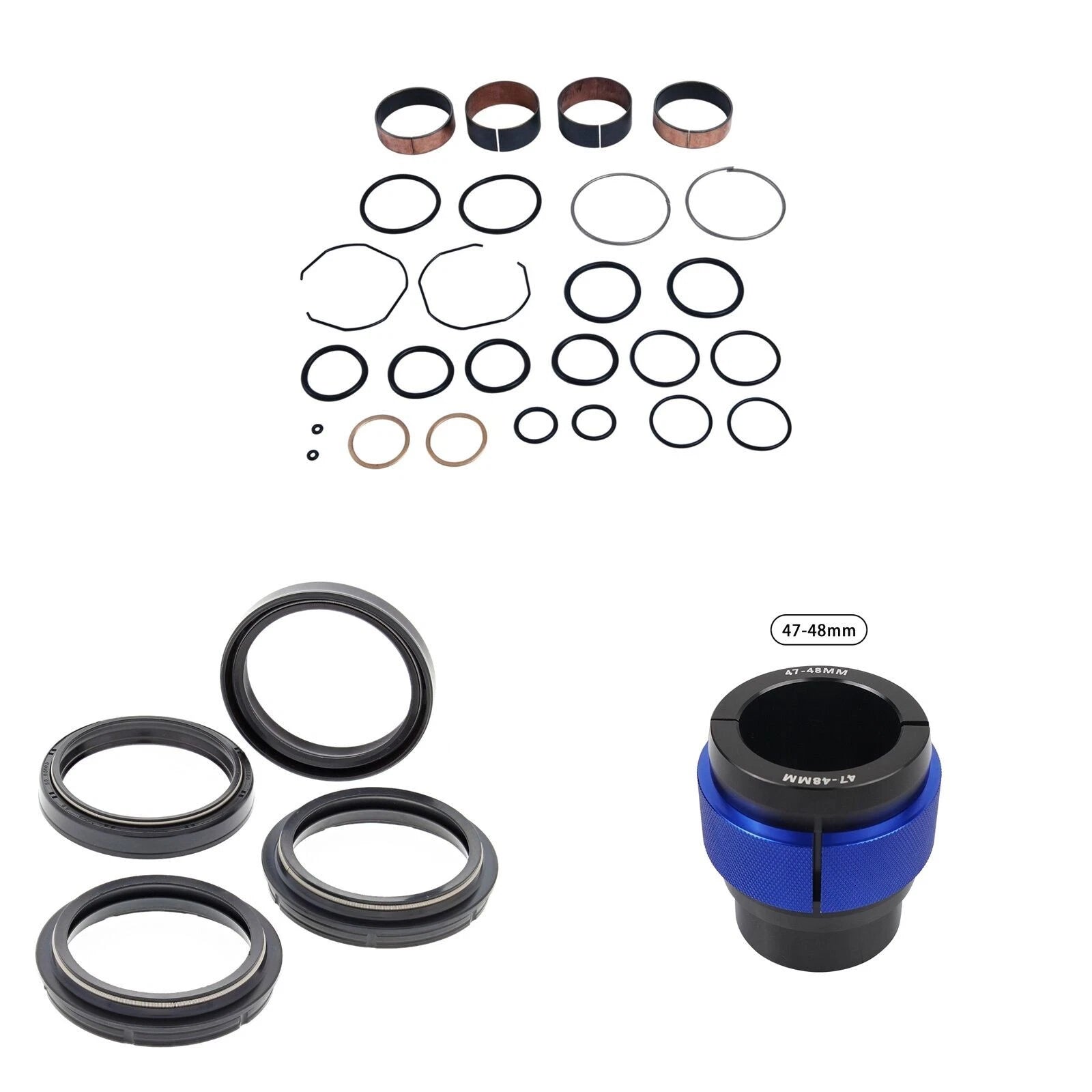 Complete Front Fork Rebuild Kit for Suzuki RMZ250 2019-2026 56- with Driver