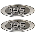 Mastercraft Boat Raised Decals 758117 - ProStar 195 Silver 13 1/2 Inch (pair)