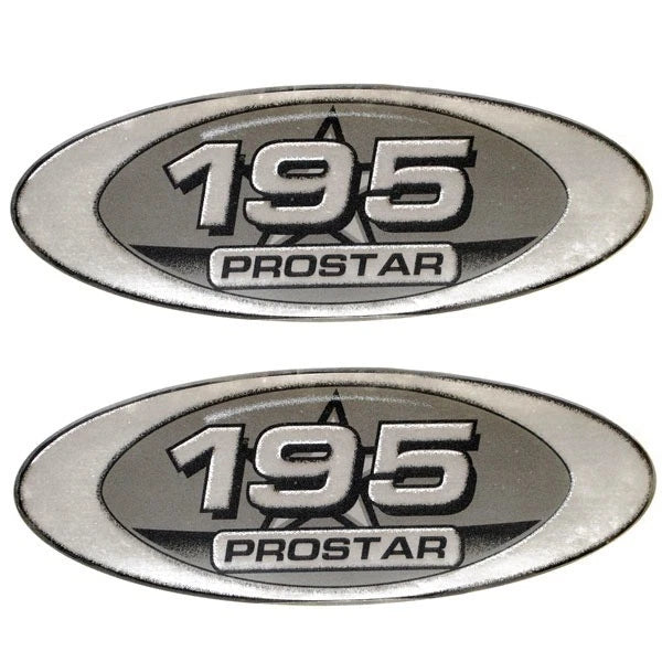 Mastercraft Boat Raised Decals 758117 - ProStar 195 Silver 13 1/2 Inch (pair)