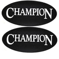 Champion Boat Logo Decals - Black Non-Skid Stickers (pair)