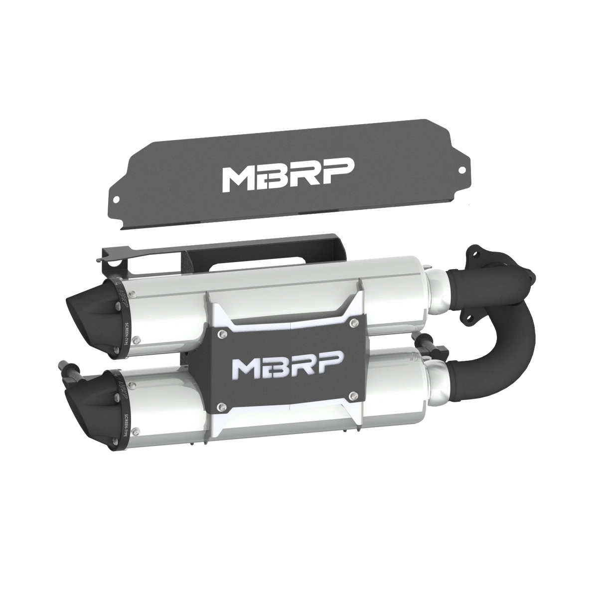 MBRP Dual Stacked Slip-On Exhaust System Muffler 2020 Polaris RZR Pro XP