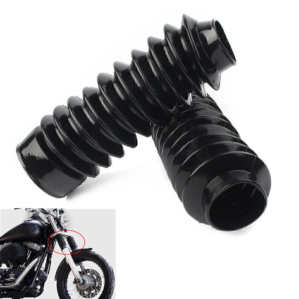 49MM Rubber Fork Cover Gaiter Gator Boot for Harley Dyna FXDF FXDB 2PCS