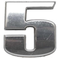 Sea Ray Boat Raised Number 5 Decal 34461-5 - Chromax 1 1/4 X 1 3/8