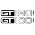 Glastron GT 180 Boat Decals 0572924 - Silver Black Stickers (pair)
