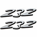 Rinker Boat Brand Emblem Decal Sticker - 232 Gray (pair)