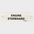 Marquis Boat Label Tag 7160911 - Engine Starboard White Plastic