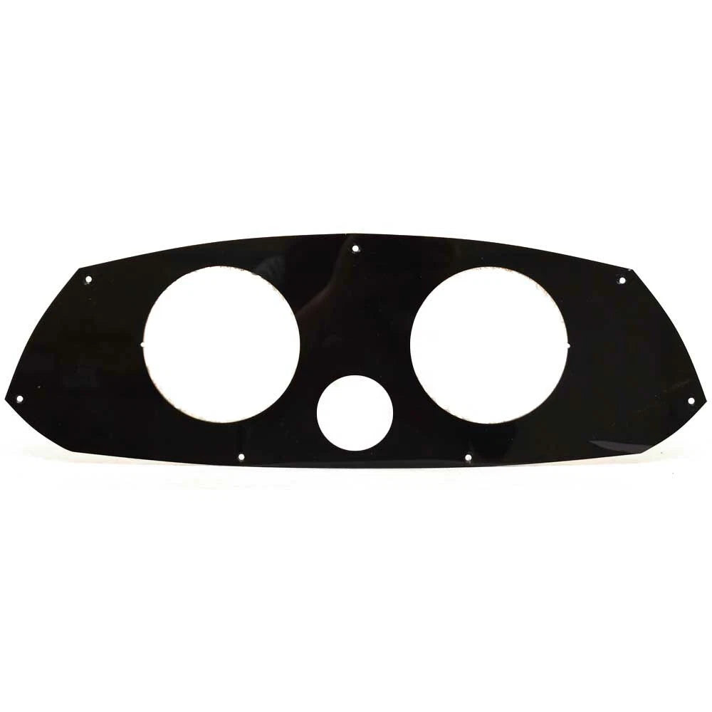 Rinker Boat Gauge Dash Panel Blank - Black Acrylic 19 3/4 X 6 5/8 Inch