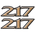 Seaswirl Boat Decals 8624-0431-DECA LLR-20 - 217 Gold Black White (pair)