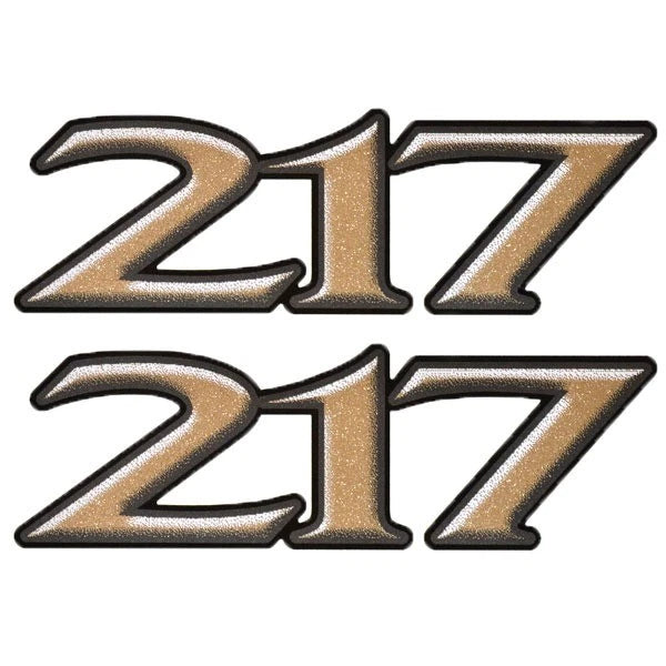 Seaswirl Boat Decals 8624-0431-DECA LLR-20 - 217 Gold Black White (pair)
