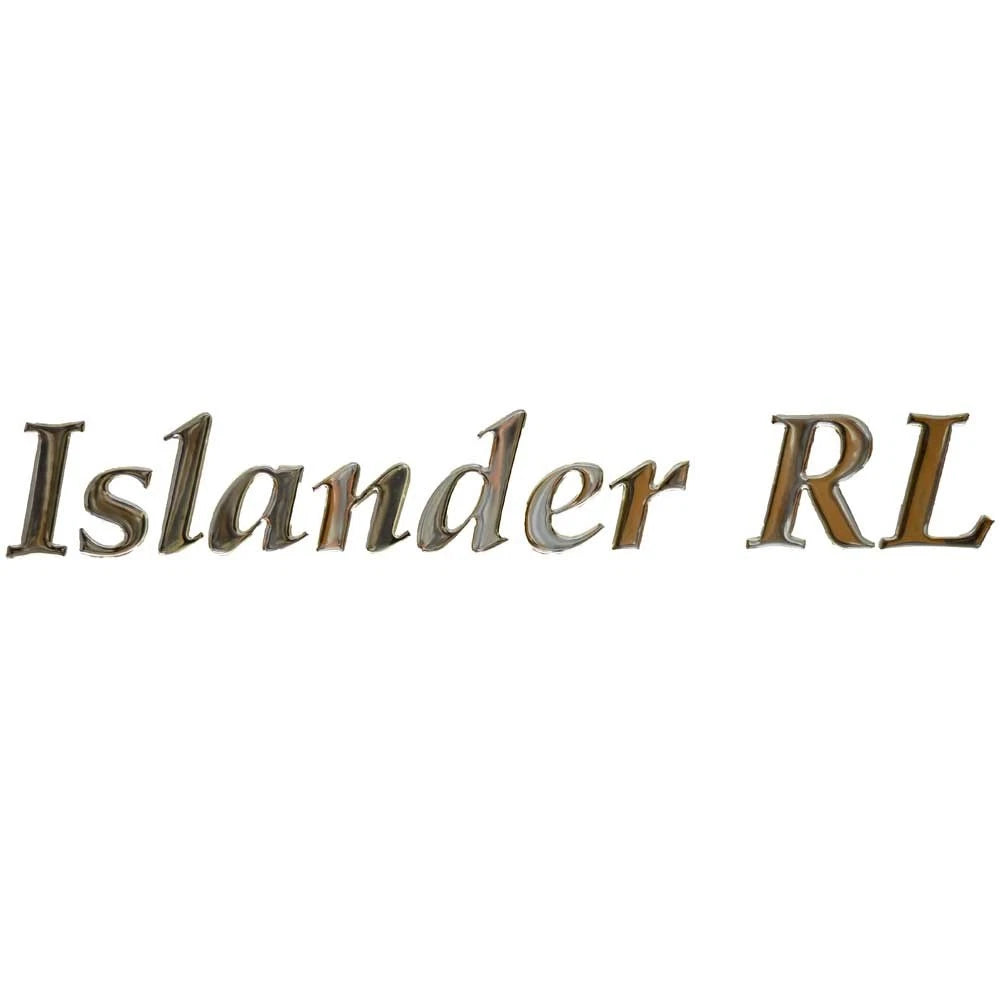 Palm Beach Boat Raised Decal 30000369 - Islander RL Silver Sticker
