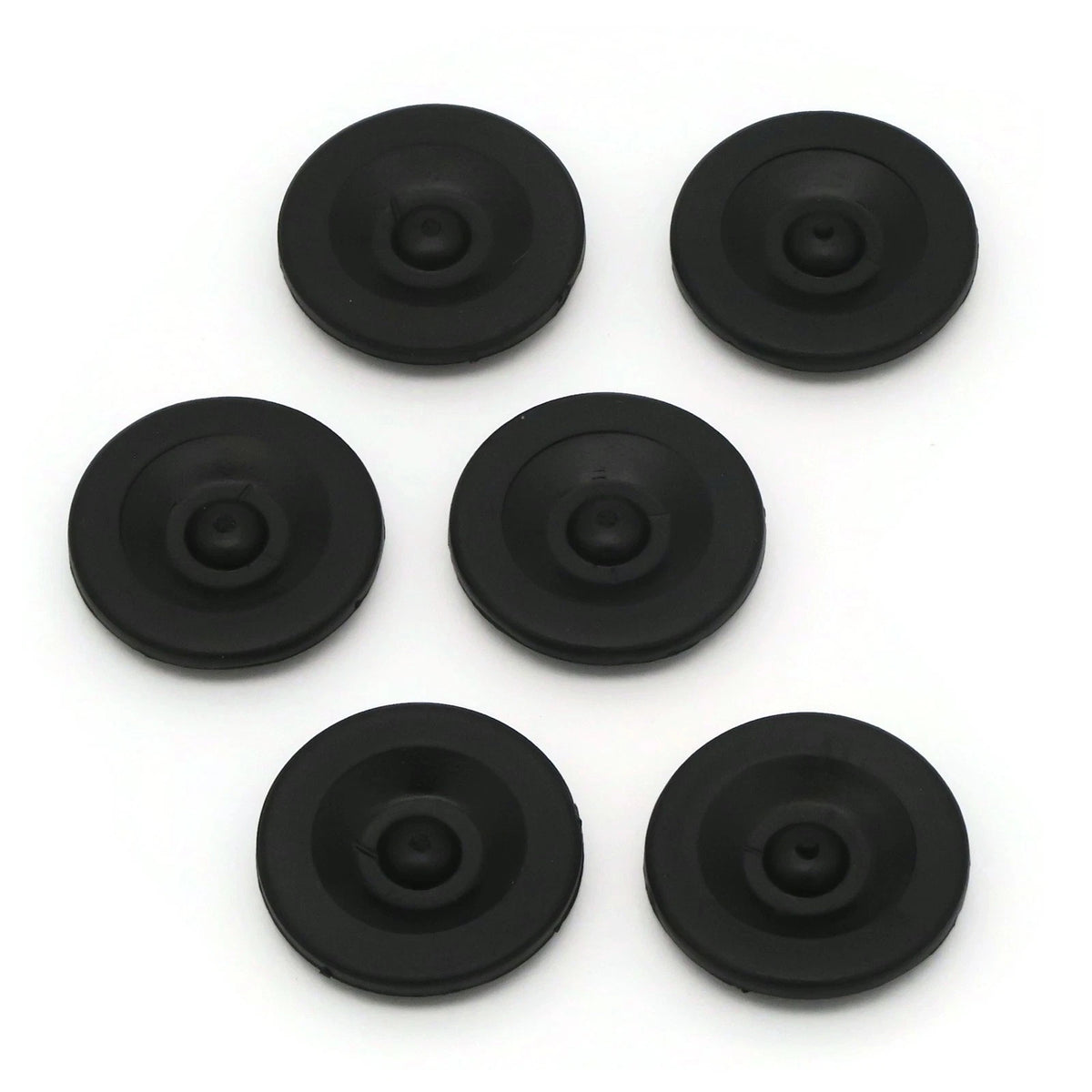 6-Pack Black Rubber Grease Plug Hub Dust Cap Dexter EZ Lube Trailer Camper Axle