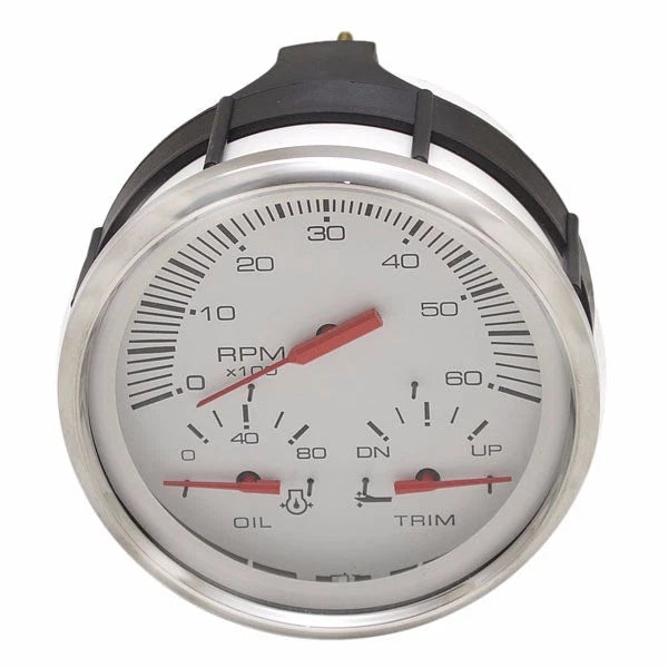 Faria Boat Multi Function Gauge GTC011C - Tracker 146870 Silver White