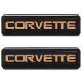 Malibu Boat Raised Decals 001411 - Corvette Black Gold (pair)