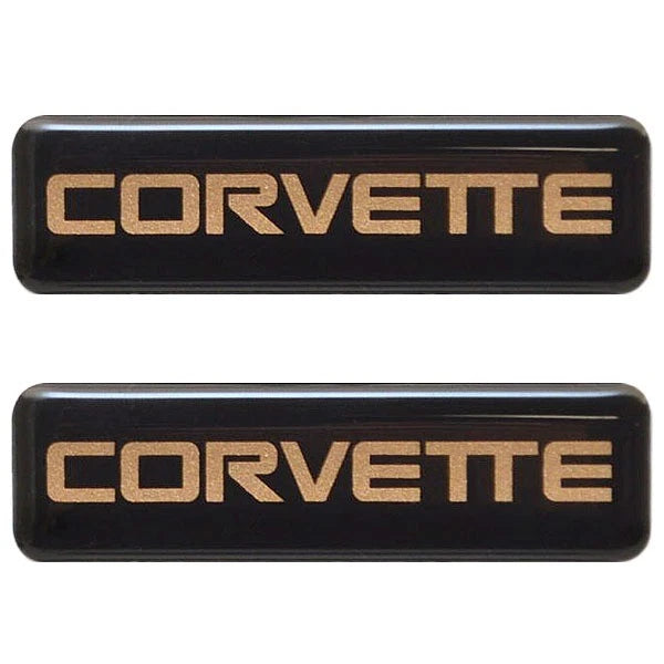 Malibu Boat Raised Decals 001411 - Corvette Black Gold (pair)
