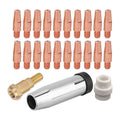 23PCS MB 24KD MIG/MAG Welding Torch Tip Gas Nozzle Set for 24KD Torch