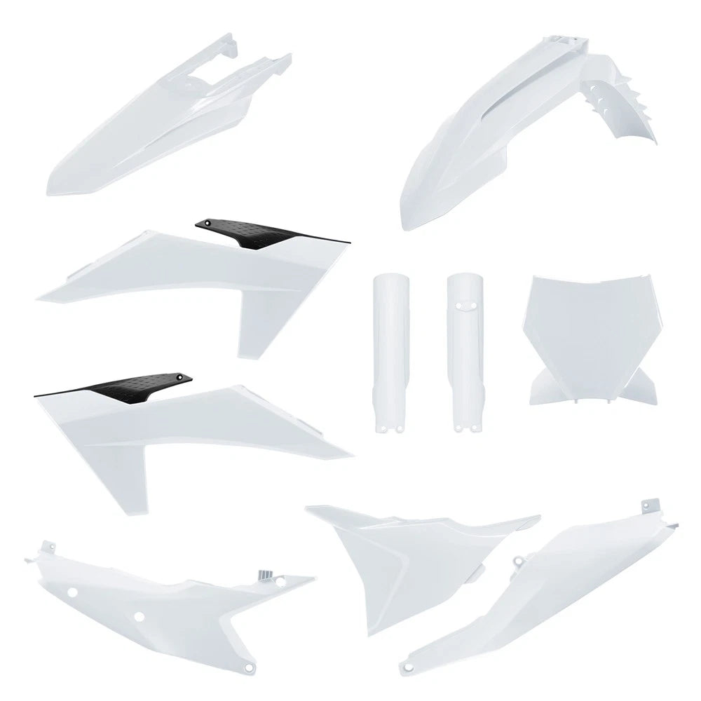 POLISPORT PLASTIC KIT + FORK GUARDS KTM SX/SX-F 2023-2024, WHITE