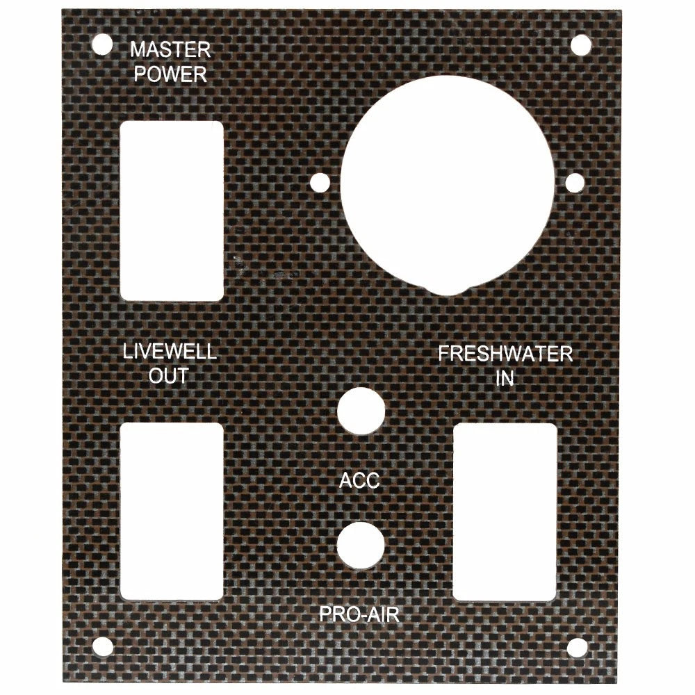 Bass CAT Boat Blank Switch Panel - Master Power Livewell Brick