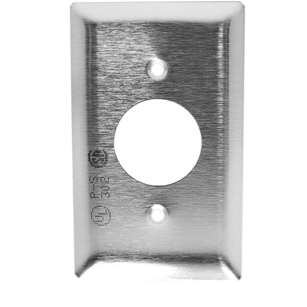 Marinco Boat Receptacle Cover Plate 93091 - Single Stainless Steel
