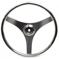 Stainless Boat Steering Wheel - 3 Spoke 15 1/4 Inch
