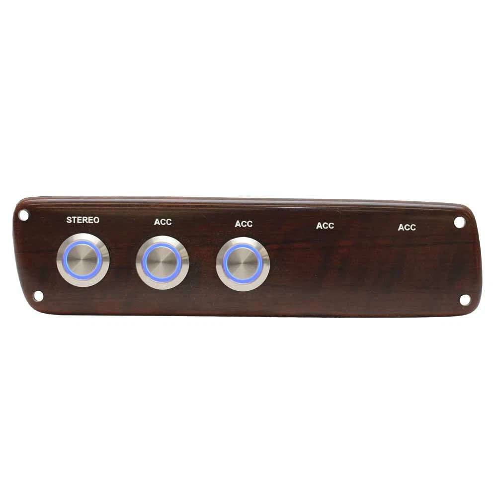 Viaggio Boat Switch Panel F33600217118 - 7 5/8 X 2 Inch Mahogany