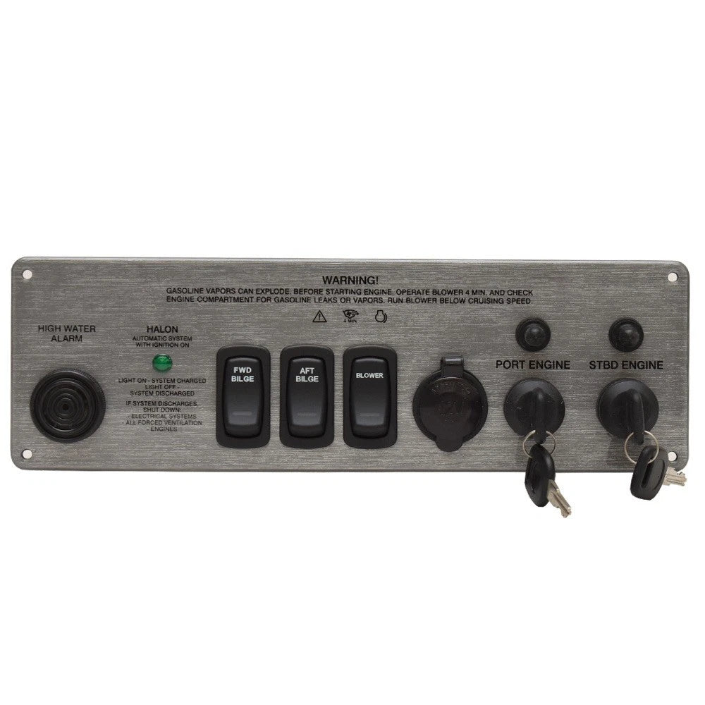 Regal Boat Ignition - Switch Panel 321352 - 4 X 12 3/4 Inch Aluminum