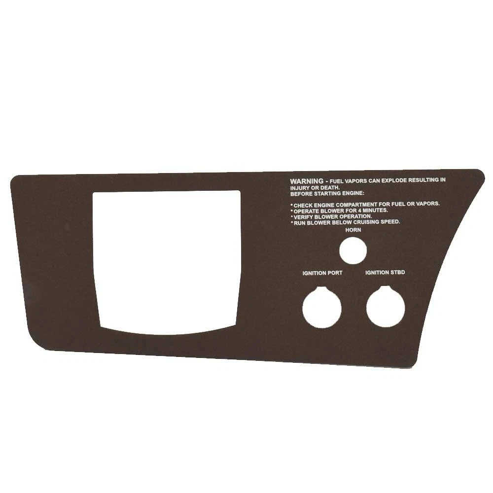 Cobalt Boat Blank Ignition Switch Panel 502247WB - Horn Brown Matte