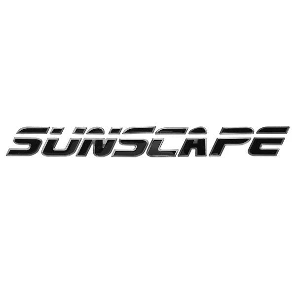 Malibu Boat Raised Decal 5943201 - Sunscape Logo Black Sticker
