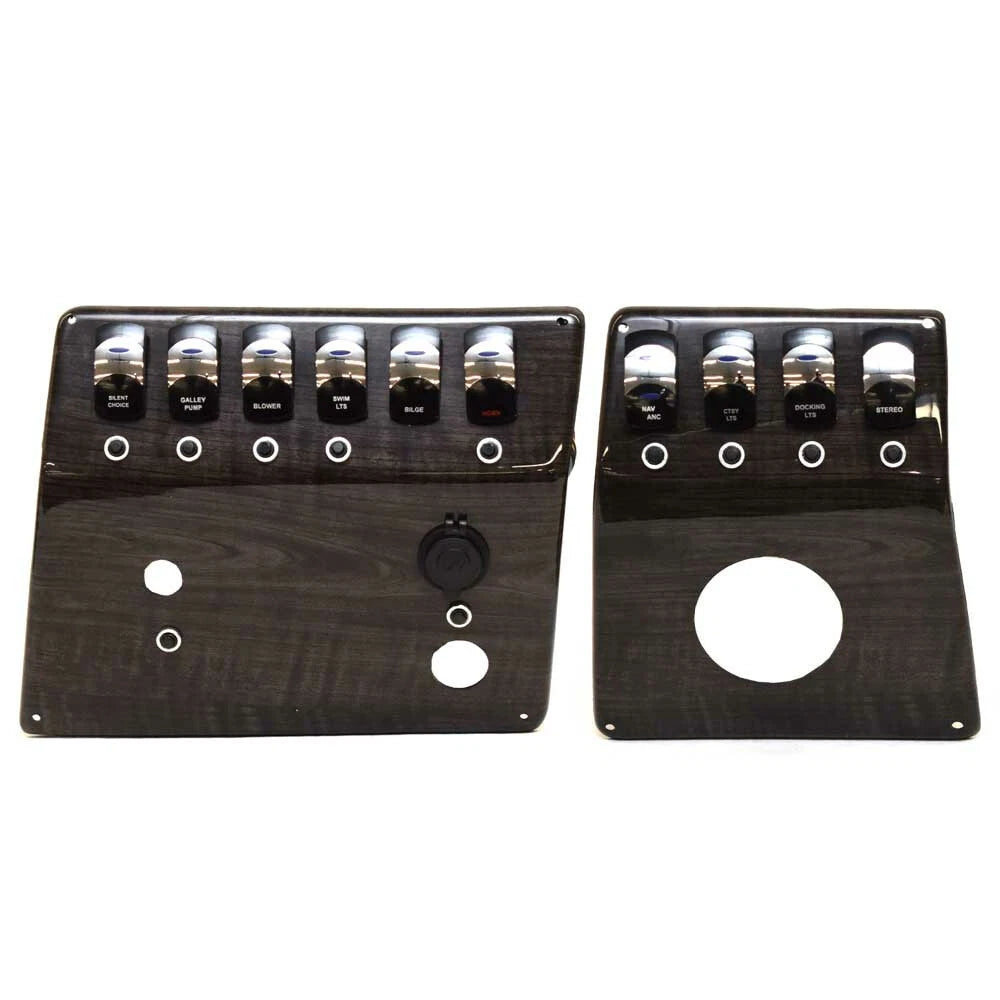 Rinker Boat Switch Panels 2070141 - Gray Faux Woodgrain (set of 2)