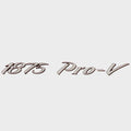 Lund Boat Raised Emblem Decal 2330927 - 1875 Pro-V Silver Red 16 1/2 Inch